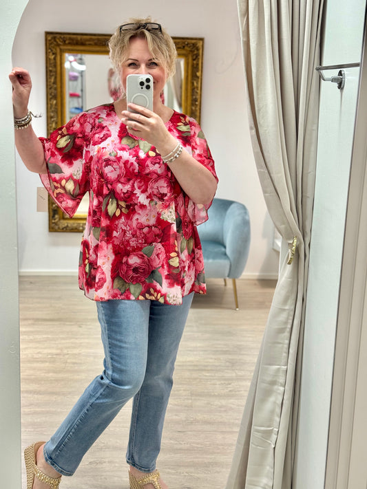 Kukkapusero Plussize