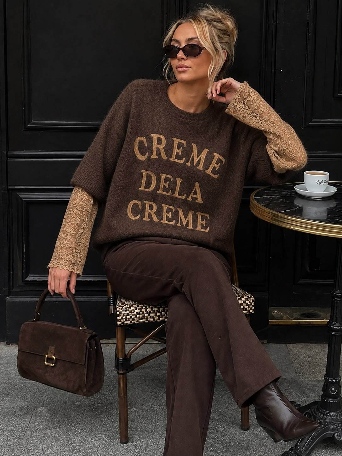 Crème de la Crème -neule, ruskea