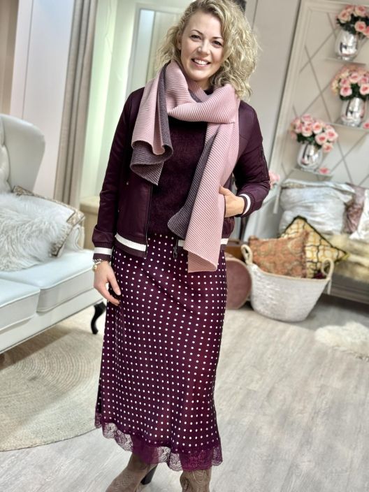 Street One Huivi Pliseerattu 572992 Jazz Berry Melange tuotekuva 1