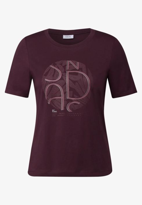 Cecil T-Paita 323785 Mulberry Red tuotekuva 5