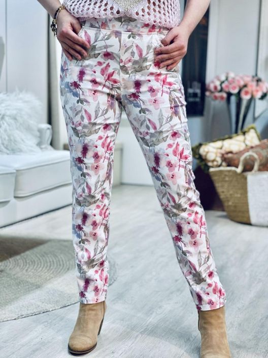 Anna Montana Housut Angelika Jump In Slim 5615 White-Rose tuotekuva 5