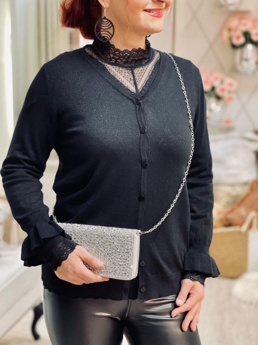 ZE-Ze LurexNeuletakki Bibi 500922 tuotekuva 2 ZE-Ze LurexNeuletakki Bibi 500922 tuotekuva 2