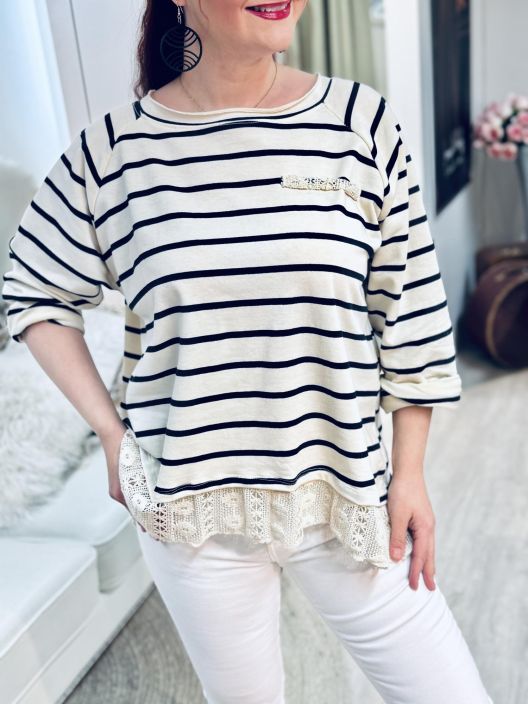 New Collection CollegeTunika Raita-Pitsi 3476 tuotekuva 1 New Collection CollegeTunika Raita-Pitsi 3476 tuotekuva 1