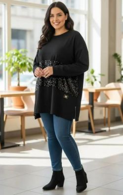 NEW COLLECTION New Collection Tunika PaljettiCollege 2092