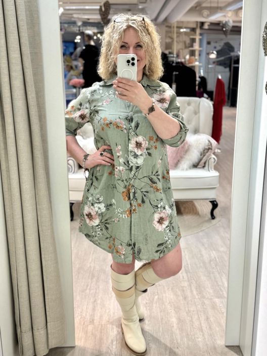 New Collection PellavaTunika/Mekko Kukka 123 tuotekuva 5