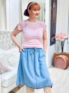 CECIL Cecil Hame 361758 Midi Light Blue Wash