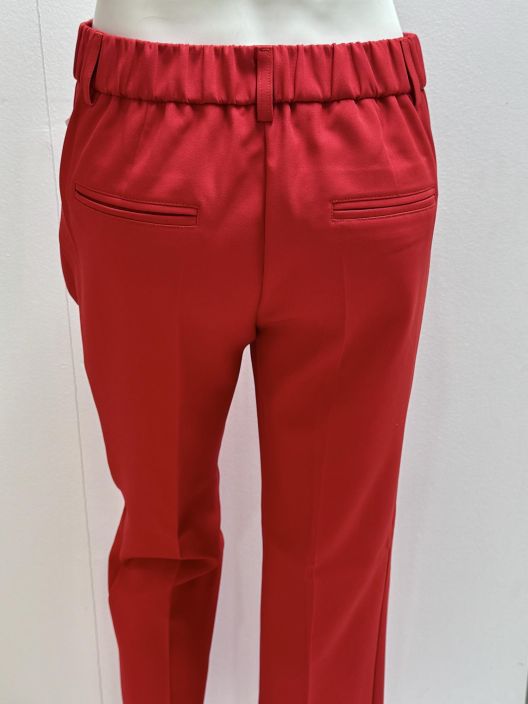 Anna Montana Housut Mila Wide Flexi 1065 Tomato Anna Montana tyylikkaat suorat housut upeana punaisena. Sivuilla ilmetta