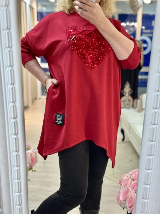 New Collection CollegeTunika Paljettisydän 12921 tuotekuva 3