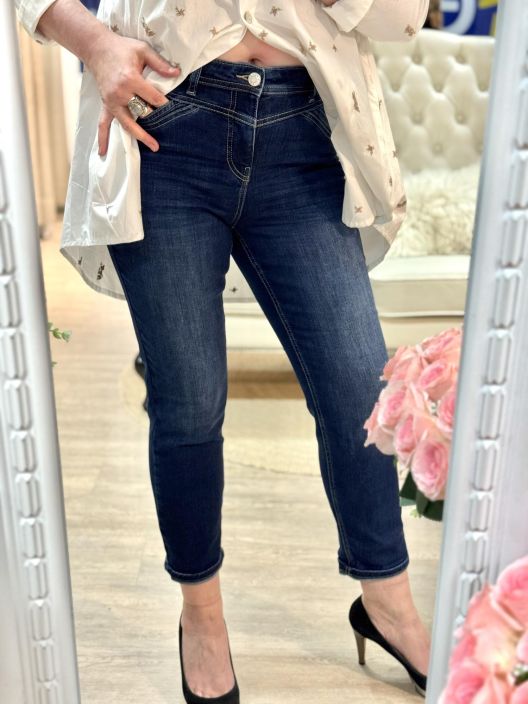 Street One Farkut Boyfriend Loose Fit 379526 Dark Indigo Soft Washed