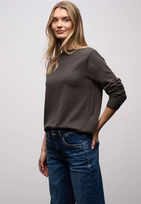 Street One NeulePusero 303700 Rustic Brown Melange tuotekuva 2