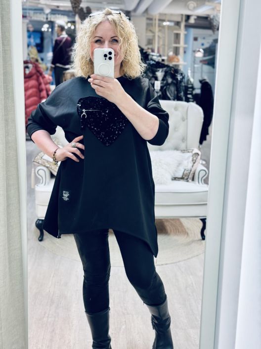 New Collection CollegeTunika Paljettisydän 12921 tuotekuva 2