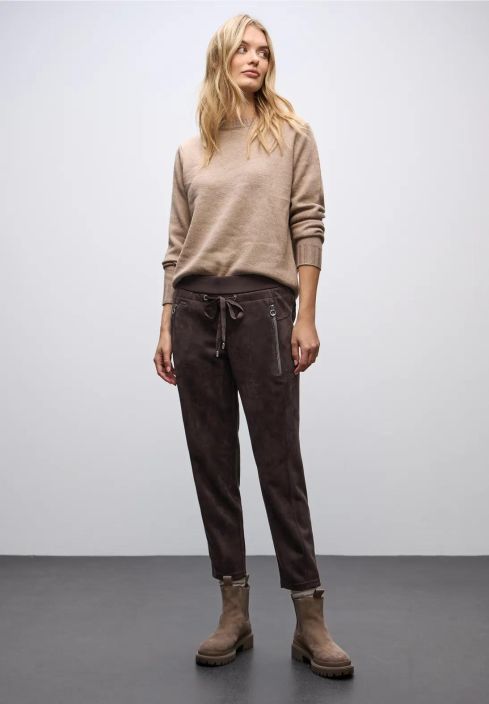 Street One KeinomokkaHousut Bonny Zip 379659 Deep Roast Brown tuotekuva 9