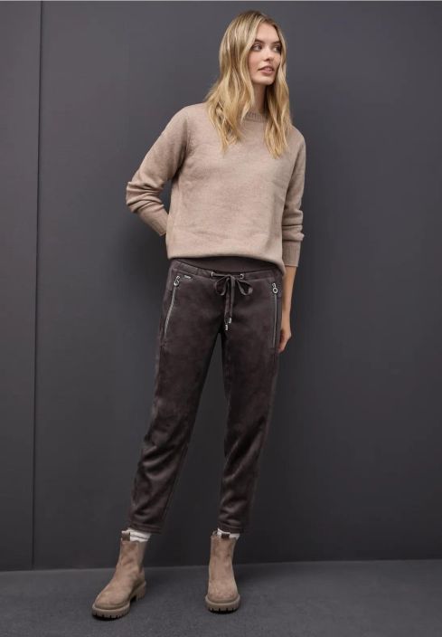 Street One KeinomokkaHousut Bonny Zip 379659 Deep Roast Brown tuotekuva 8