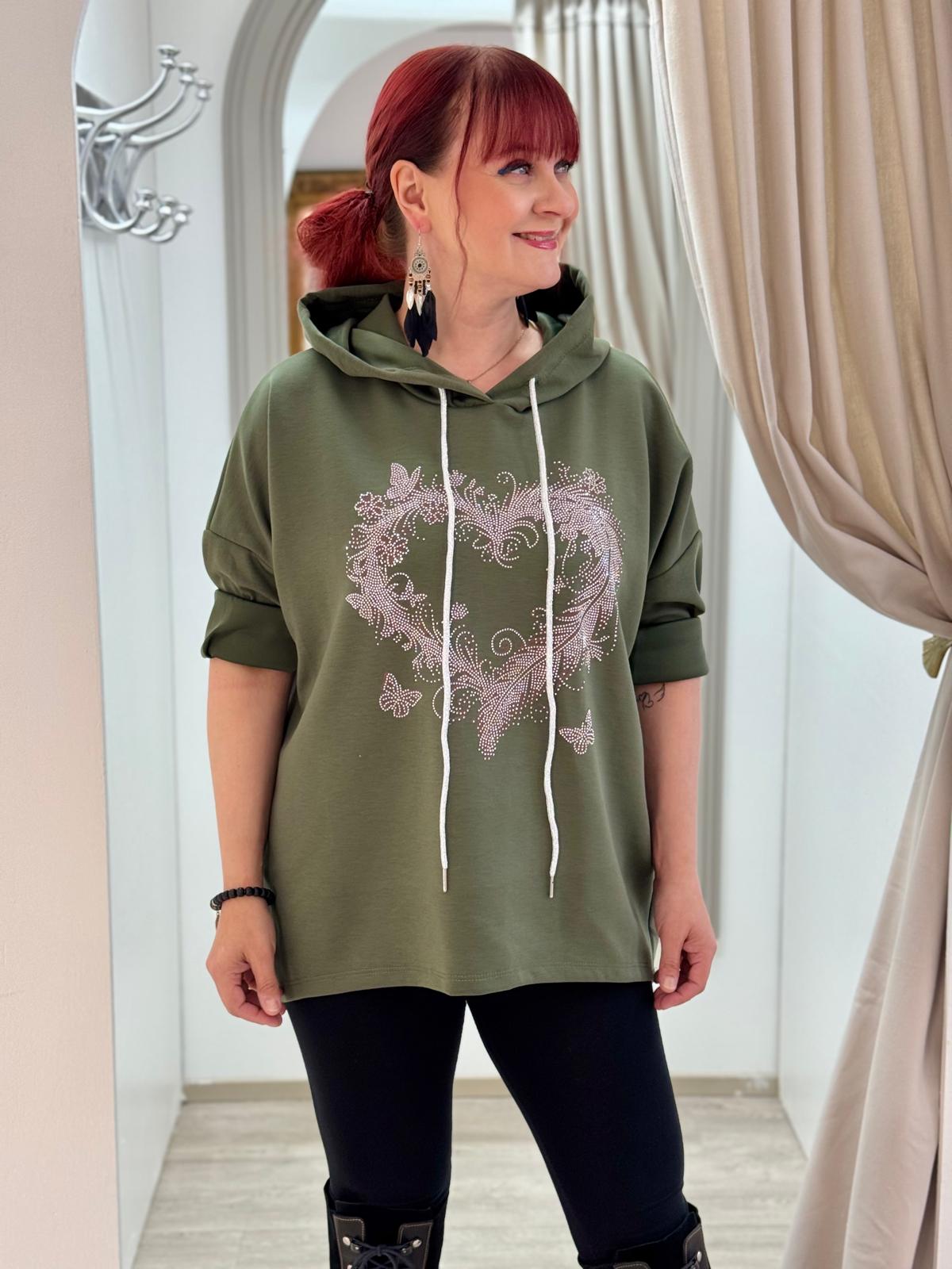 Huppari kimallepainatuksella