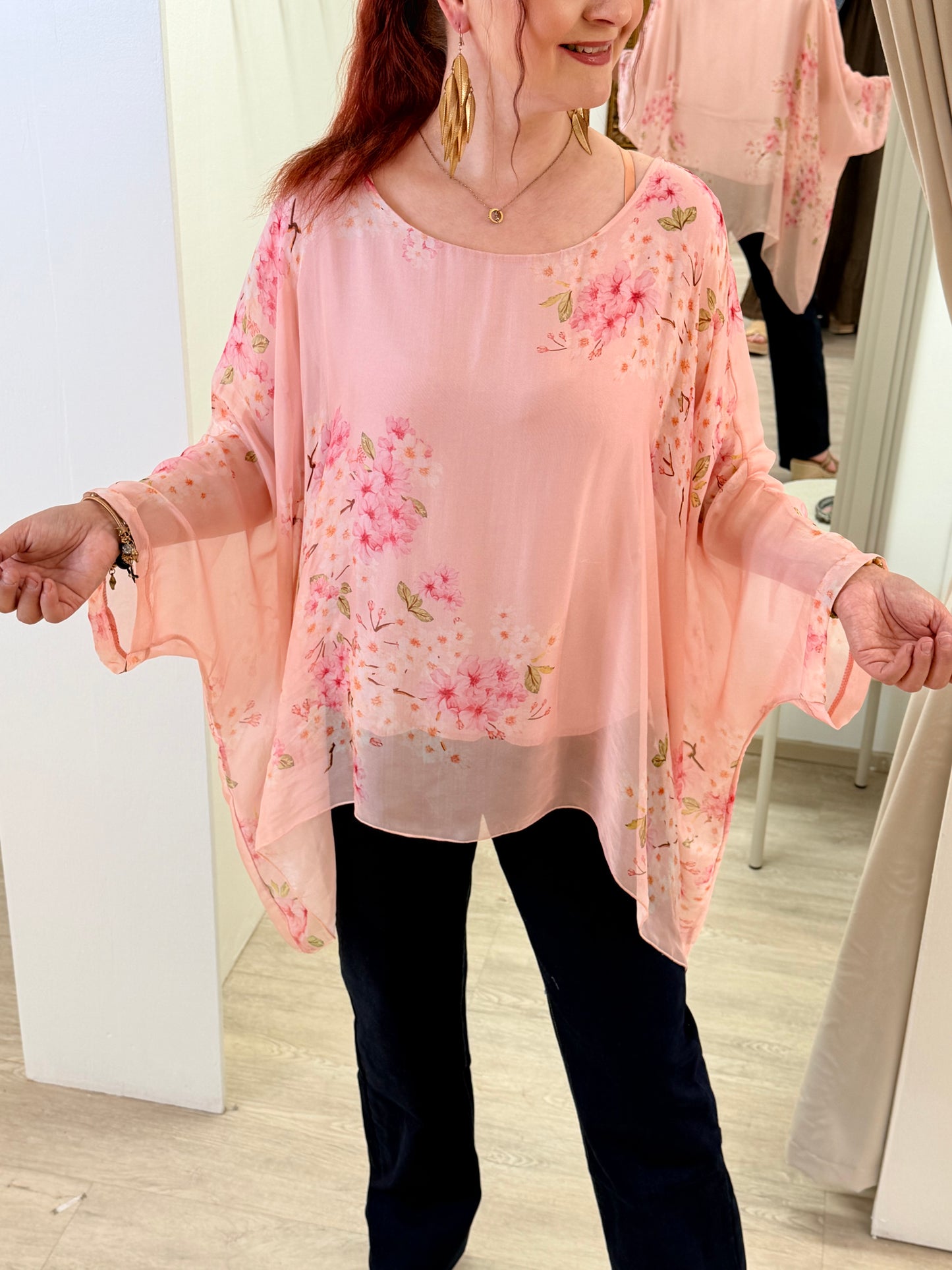 Viskoosi-silkki pusero