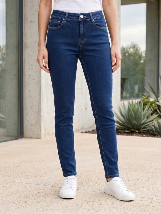 Tummansiniset slim fit -farkut – Tummansininen