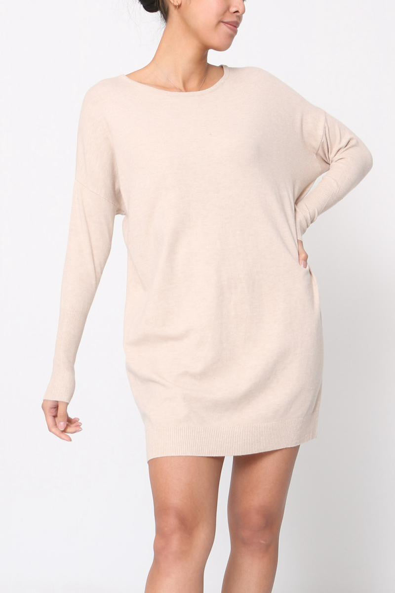Pitkä viskoosi-modaalineule – Beige